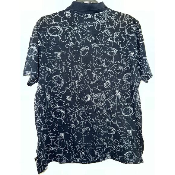 Ted Baker Holler - all over doodle polo - size 4/ Large - Picture 4 of 9